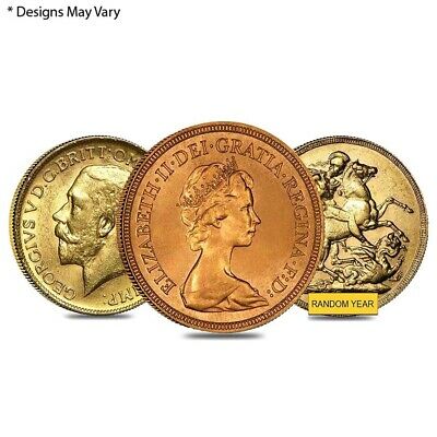 British Gold Sovereign Coin Avg Circ (random Year)